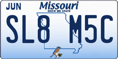 MO license plate SL8M5C