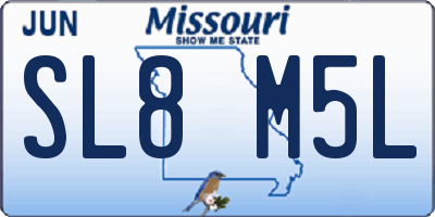 MO license plate SL8M5L