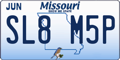 MO license plate SL8M5P