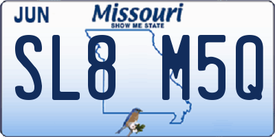 MO license plate SL8M5Q