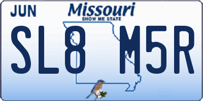 MO license plate SL8M5R
