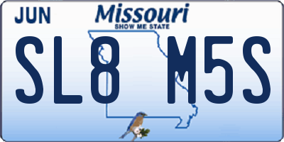 MO license plate SL8M5S