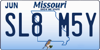 MO license plate SL8M5Y