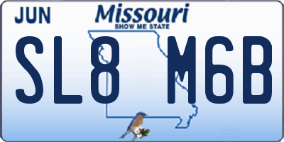 MO license plate SL8M6B
