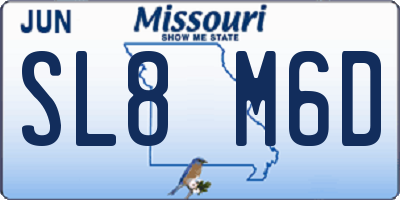 MO license plate SL8M6D