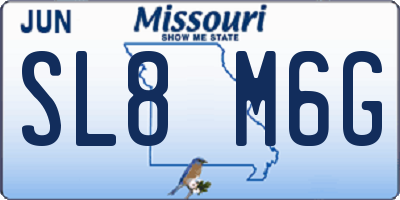 MO license plate SL8M6G