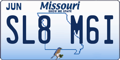 MO license plate SL8M6I
