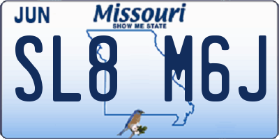 MO license plate SL8M6J