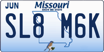 MO license plate SL8M6K