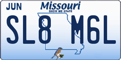 MO license plate SL8M6L