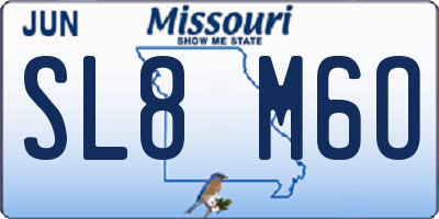 MO license plate SL8M6O