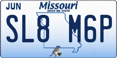 MO license plate SL8M6P