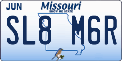MO license plate SL8M6R