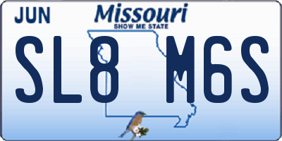 MO license plate SL8M6S