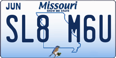 MO license plate SL8M6U