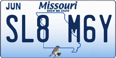 MO license plate SL8M6Y