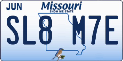 MO license plate SL8M7E