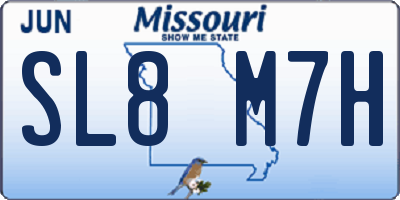 MO license plate SL8M7H