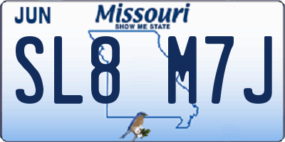 MO license plate SL8M7J