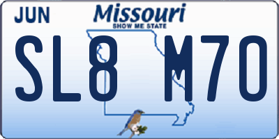 MO license plate SL8M7O