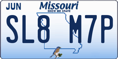 MO license plate SL8M7P