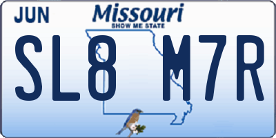 MO license plate SL8M7R