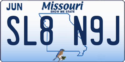 MO license plate SL8N9J