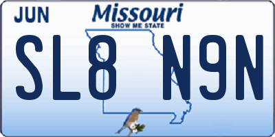 MO license plate SL8N9N