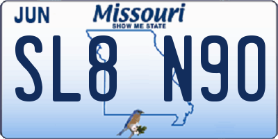 MO license plate SL8N9O