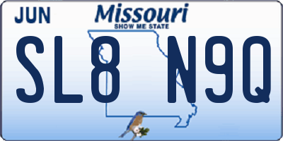 MO license plate SL8N9Q