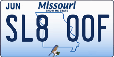MO license plate SL8O0F
