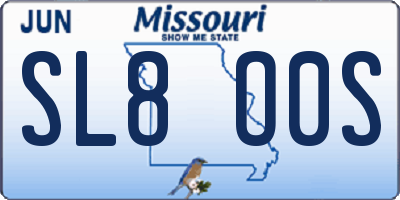 MO license plate SL8O0S