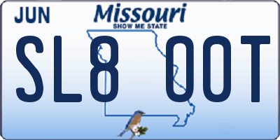 MO license plate SL8O0T
