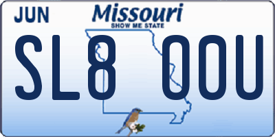 MO license plate SL8O0U