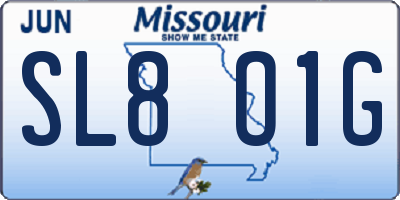 MO license plate SL8O1G