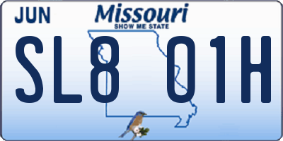 MO license plate SL8O1H