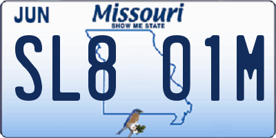 MO license plate SL8O1M