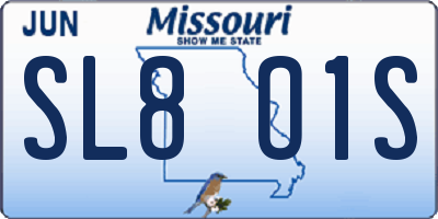 MO license plate SL8O1S