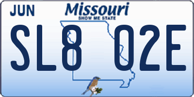 MO license plate SL8O2E
