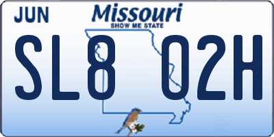 MO license plate SL8O2H