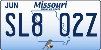 MO license plate SL8O2Z