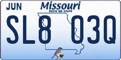 MO license plate SL8O3Q