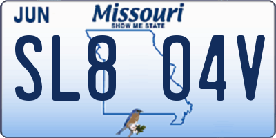 MO license plate SL8O4V
