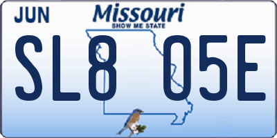 MO license plate SL8O5E
