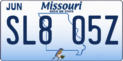 MO license plate SL8O5Z