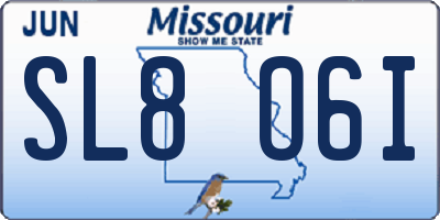 MO license plate SL8O6I