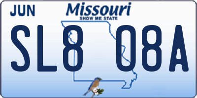 MO license plate SL8O8A