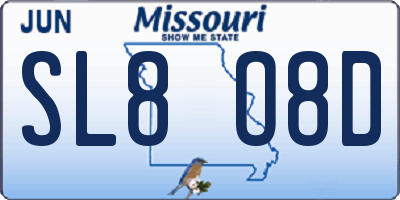 MO license plate SL8O8D