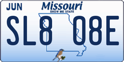 MO license plate SL8O8E