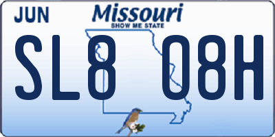 MO license plate SL8O8H